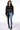 Extra View Flex Fit Extreme Stretch Half And Half Pu High Waist Skinny Jeans