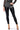 Front View Flex Fit Extreme Stretch High Waist Skinny Jeans With Faux Leather In Black