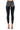 Back View Flex Fit Extreme Stretch High Waist Skinny Jeans With Faux Leather In Black