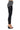 Detail View Flex Fit Extreme Stretch High Waist Skinny Jeans With Faux Leather In Black