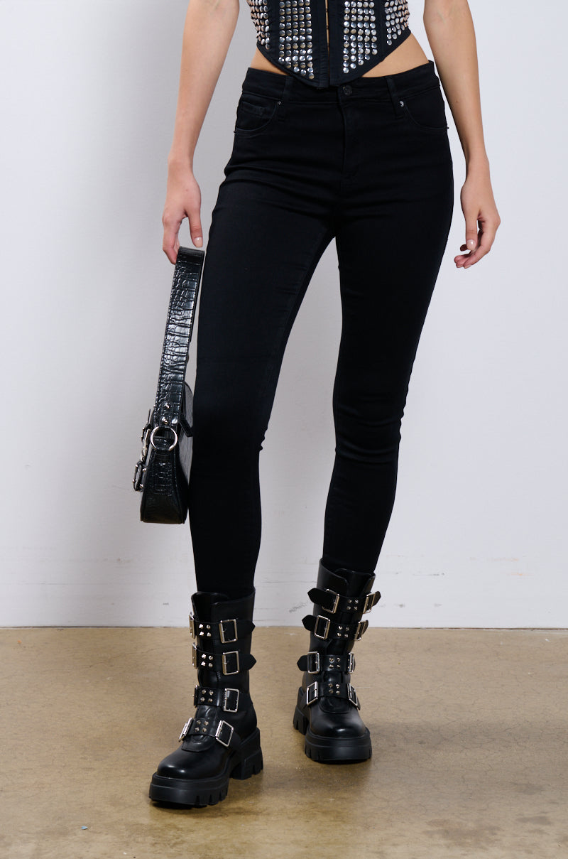 FLEX FIT EXTREME STRETCH HIGH WAISTED SKINNY JEANS view 0