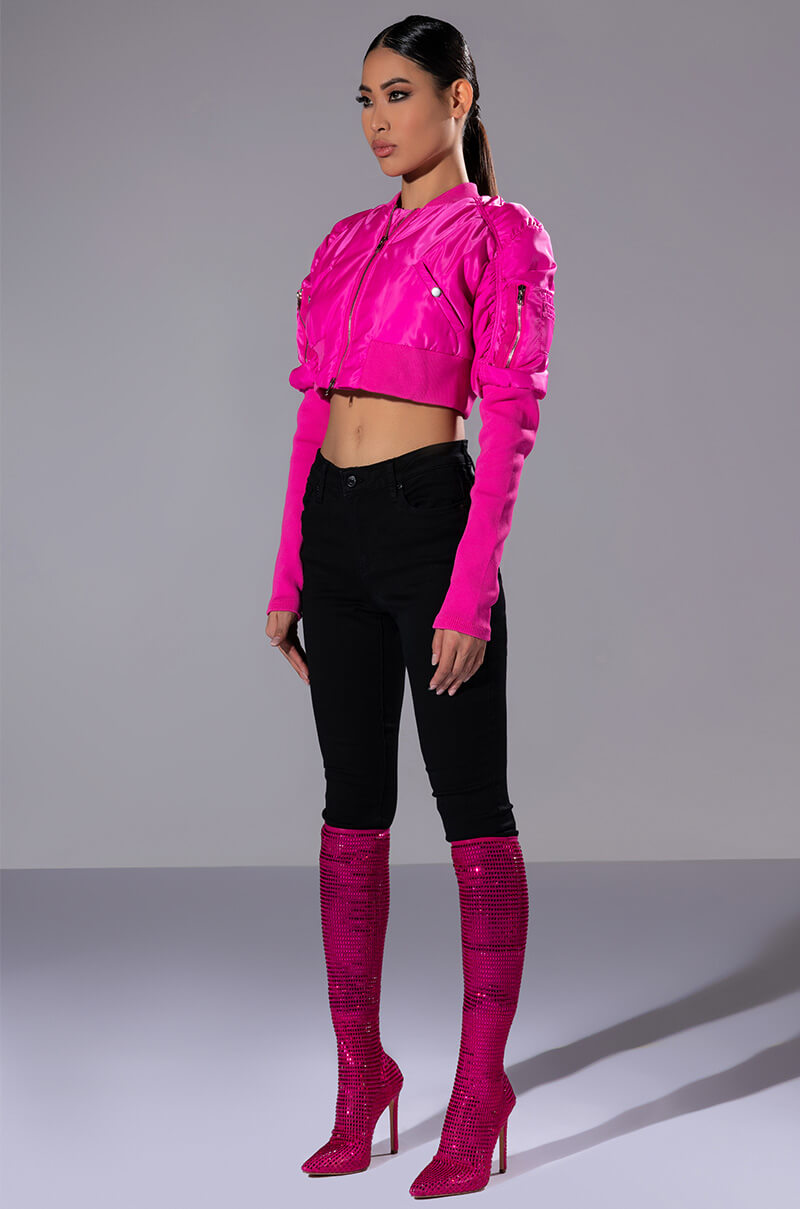 Side View Flex Fit Extreme Stretch High Waisted Skinny Jeans