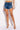 Front View Flex-fit High Waisted Super Stretchy Denim Shorts