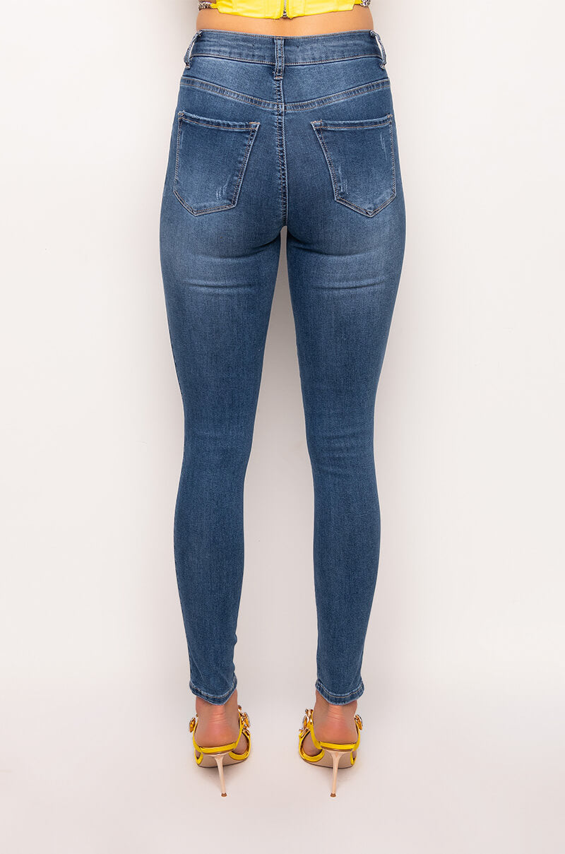 Extra View Flex-fit High Waisted Super Stretchy Skinny Jeans