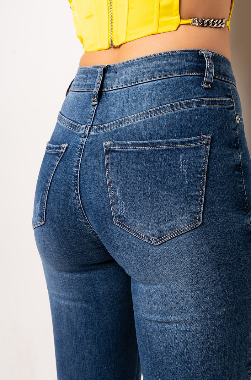 Extra View Flex-fit High Waisted Super Stretchy Skinny Jeans