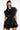 Front View Float Like A Butterfly Mini Fashion Dress In Black