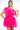 Front View Float Like A Butterfly Mini Fashion Dress In Fuchsia