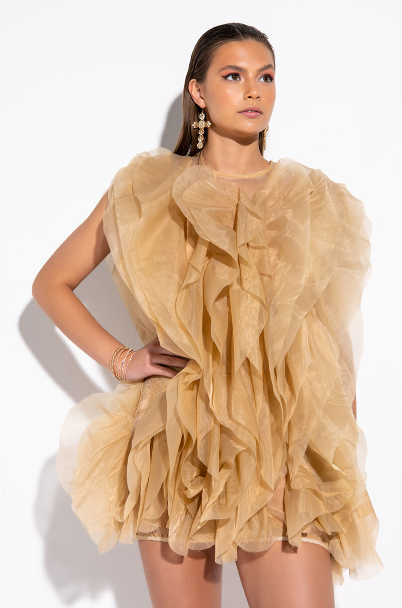 Front View Float Like A Butterfly Mini Fashion Dress