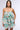 Front View Floral Delight Printed Organza Mini Dress