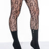 Front View Floral Lace Tights