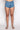 Detail View Florence Rhinestone Cut Out Denim Short