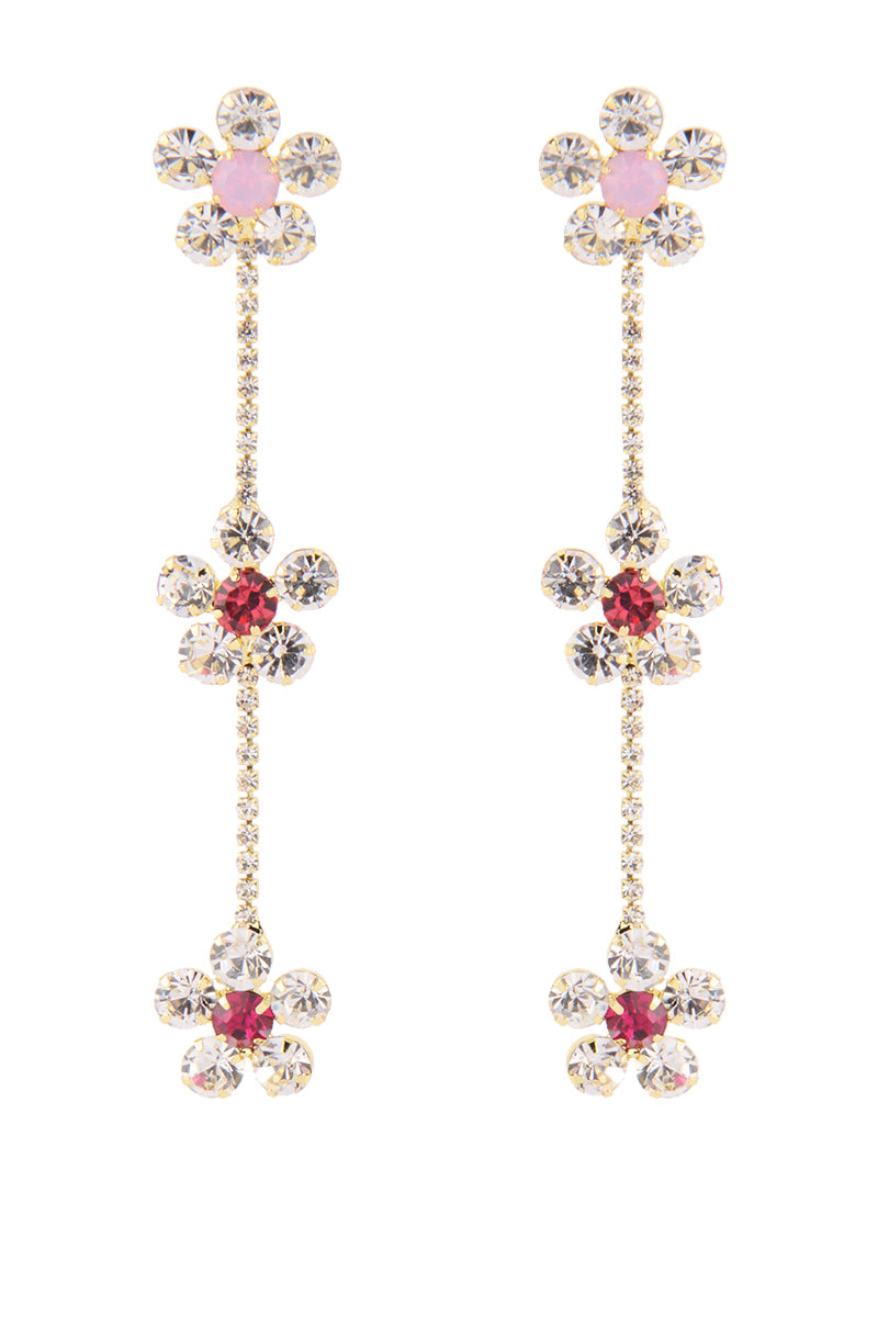 Side View Flower Dangle Earring