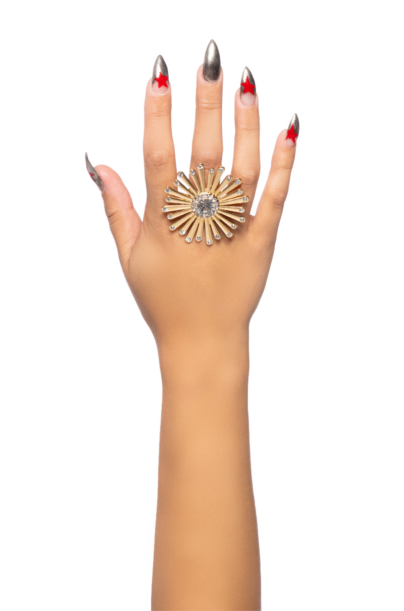 Front View Flower Gal Ring