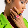 Front View Flower Power Candyland Ring Set