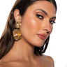 Front View Flower Power Drop Earrings