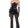 Front View Flower Power Lace Jumpsuit