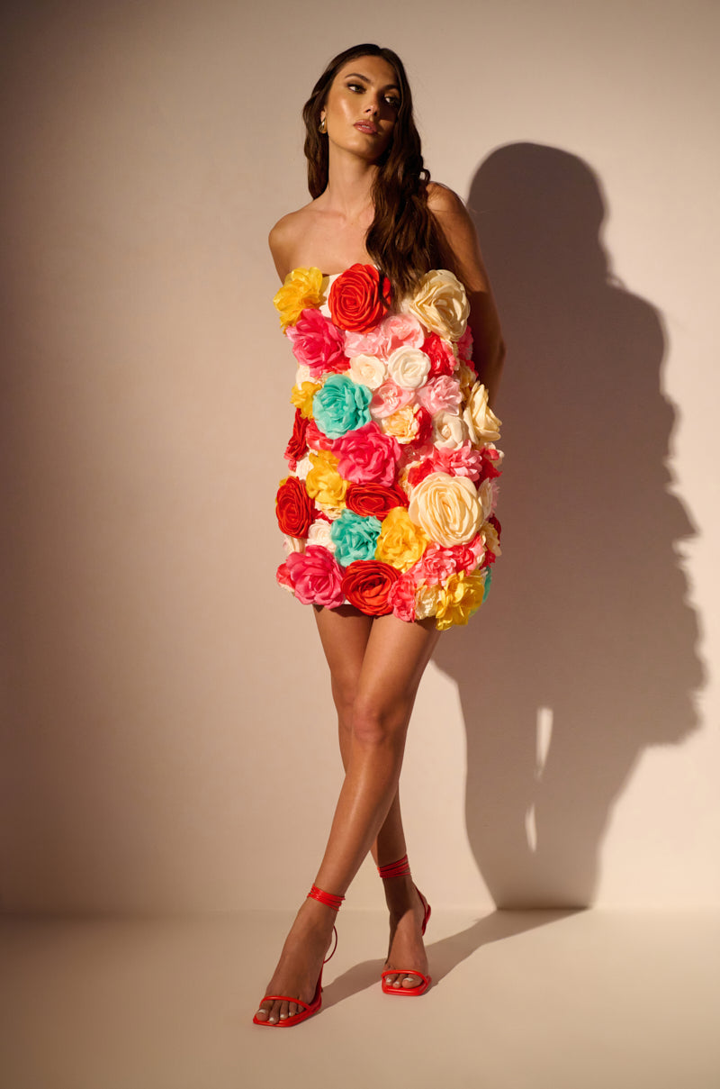 Extra View Flower Power Mini Dress