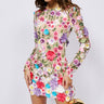 Front View Flower Power Mini Dress