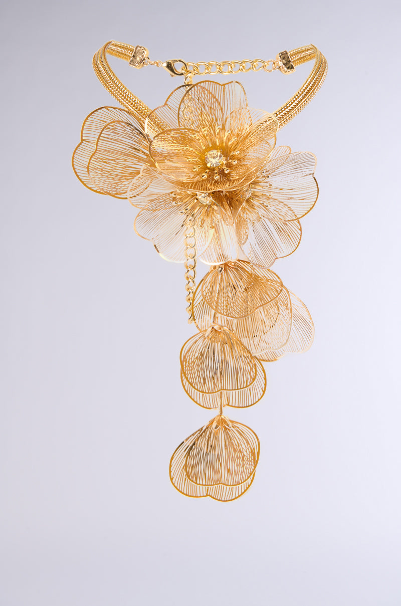 Side View Flowering Statement Necklace