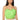 Front View Fly Away Feather Tube Top In Neon Green