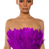 Front View Fly Away Feather Tube Top