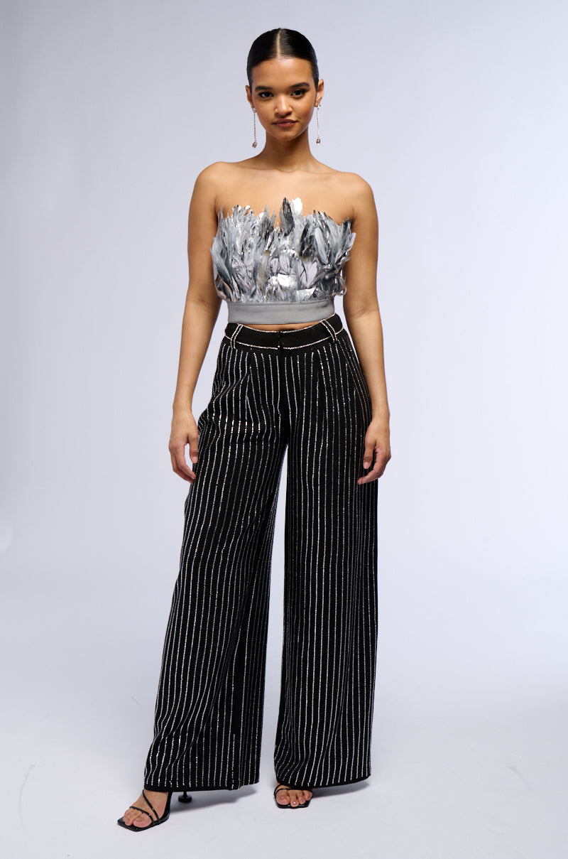 Full View Fly Away Feather Tube Top