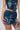 Extra View Fly Away Mini Denim Skirt In Dark Blue Denim