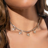 Front View Fly Lil Ting Rhinestone Necklace