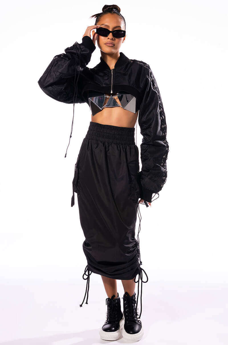 Extra View Follow Me Adjustable Cargo Skirt In Black 5