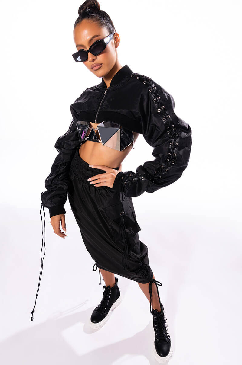 Extra View Follow Me Adjustable Cargo Skirt In Black 6