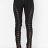 Front View Following The Curves Lace Up Legging