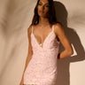 Front View For Love And Light Lace Mini Dress