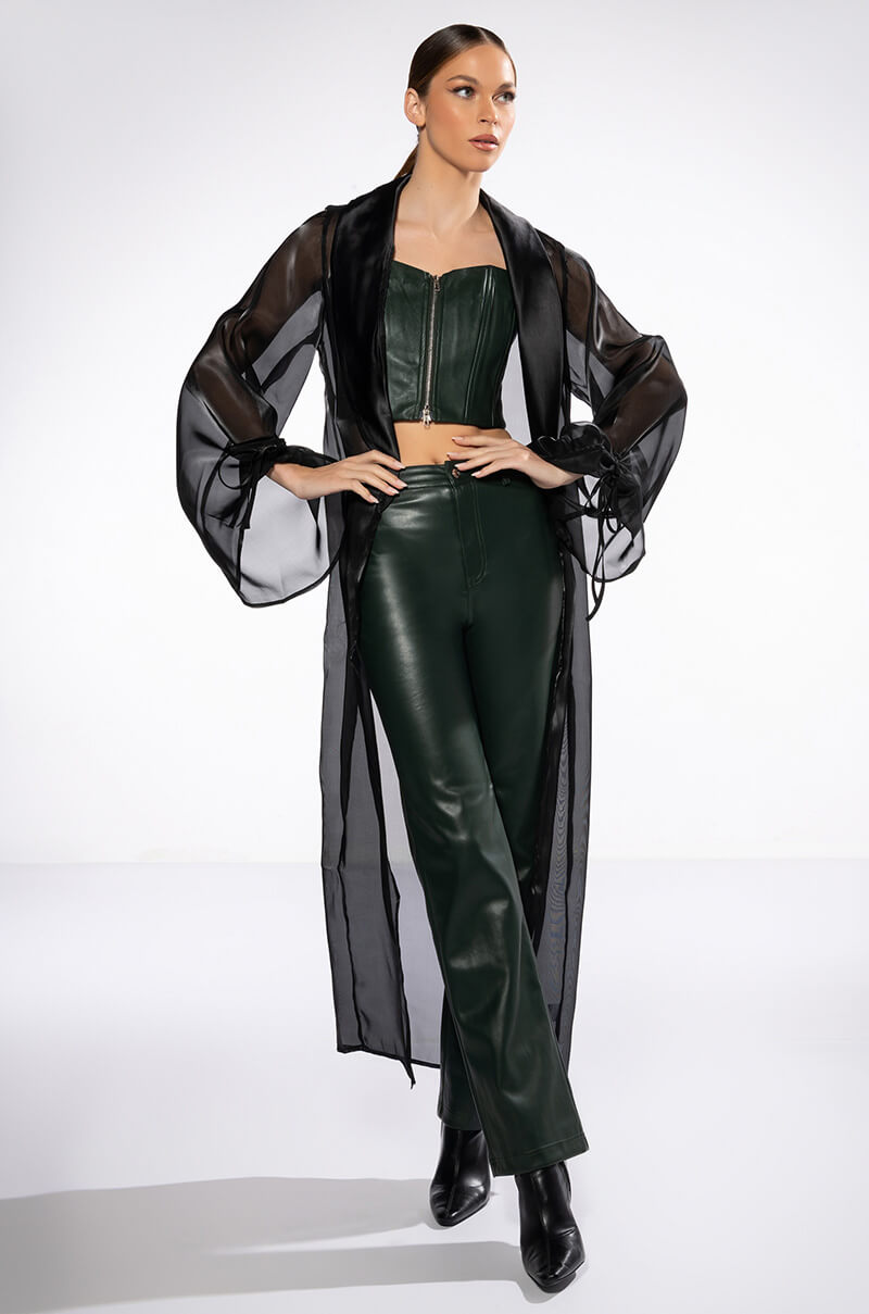 Back View For Once Mesh Long Duster 2