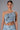 Front View For Real Buckle Detail Denim Crop Top