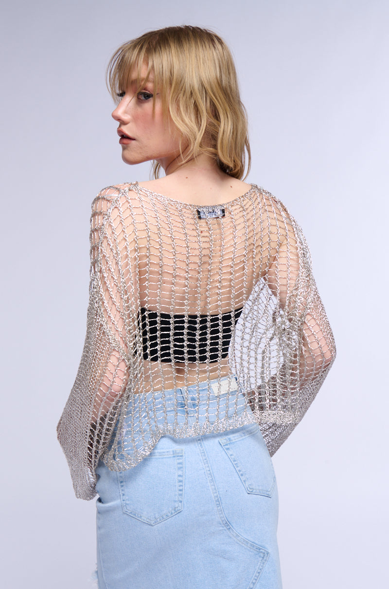Detail View For The Beach Metallic Sweater