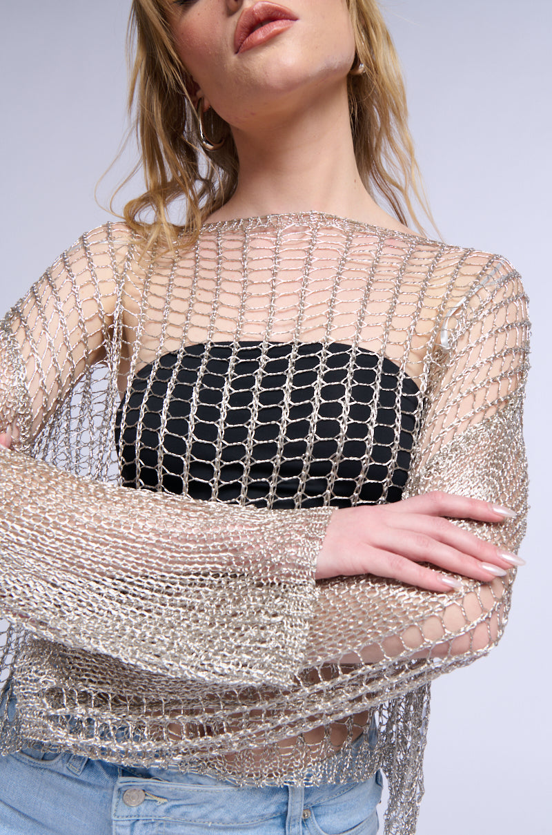 Extra View For The Beach Metallic Sweater
