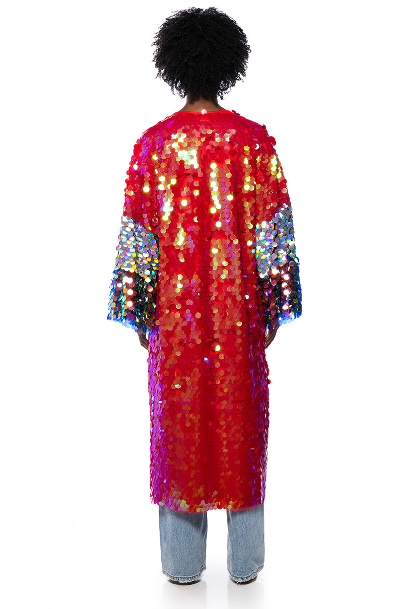 Detail View For The Drama Queens Sequin Duster