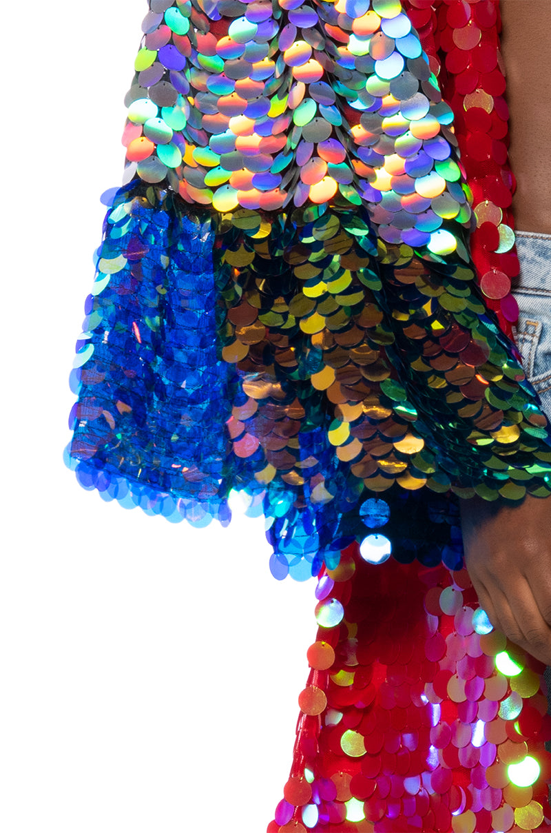 Full View For The Drama Queens Sequin Duster