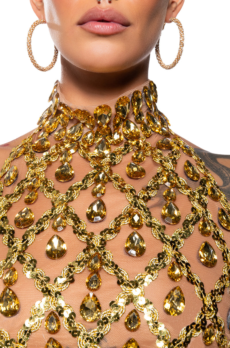 Extra View For The Long Run Embellished Top 5