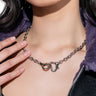 Front View Forever Us Cuff Chain Necklace