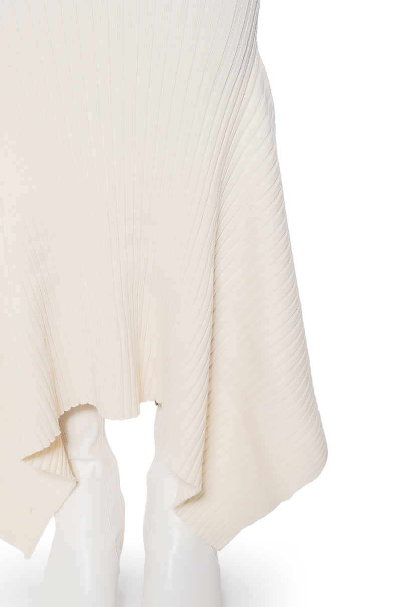 Full View Forget Me Not Long Sleeve Mock Neck Maxi Dress In Cream