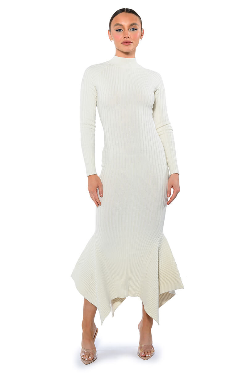 FORGET ME NOT LONG SLEEVE MOCK NECK MIDI DRESS AKIRA FORGET ME NOT LONG SLEEVE MOCK NECK MIDI DRESS AKIRA