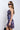 Back View Forget Me Not Purple Print Mini Dress