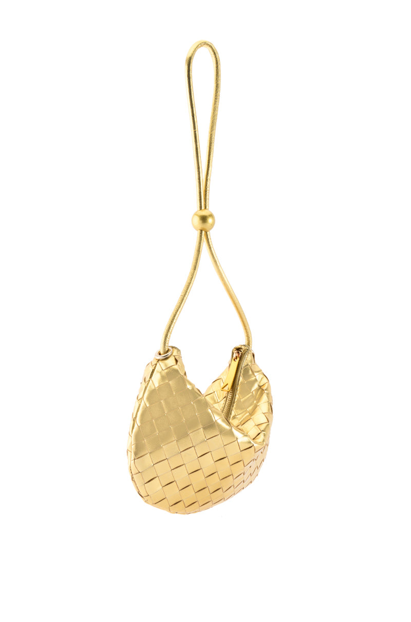 Back View Fortune Cookie Gold Bag
