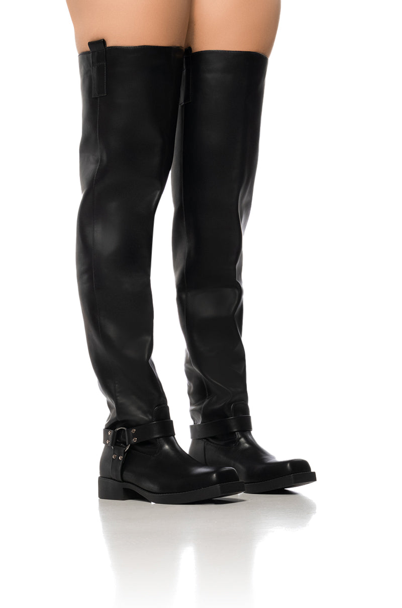 leather boots thigh high riding boots fashion