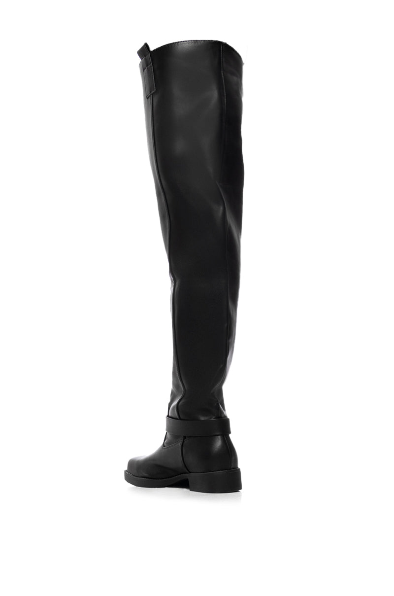 Detail View Free Rider Thigh High Riding Boot In Black 3