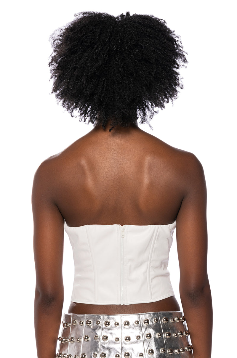 Full View Free Spirit Structured Corset Top In White
