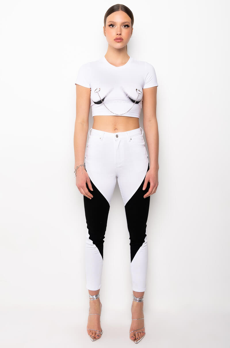 Extra View Free The Nip Pierced Tshirt