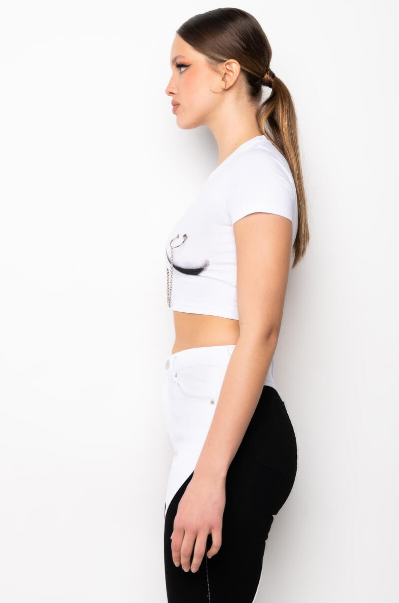 Extra View Free The Nip Pierced Tshirt