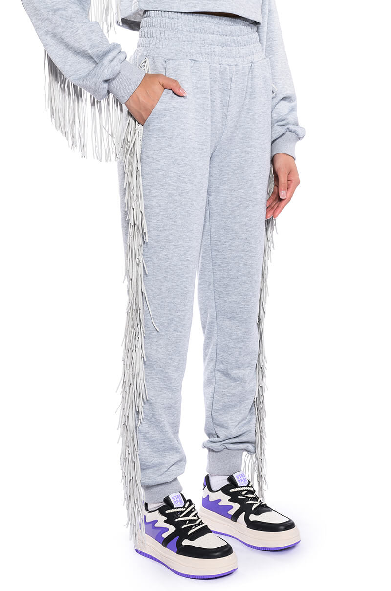 Side View Fringe All The Way Jogger